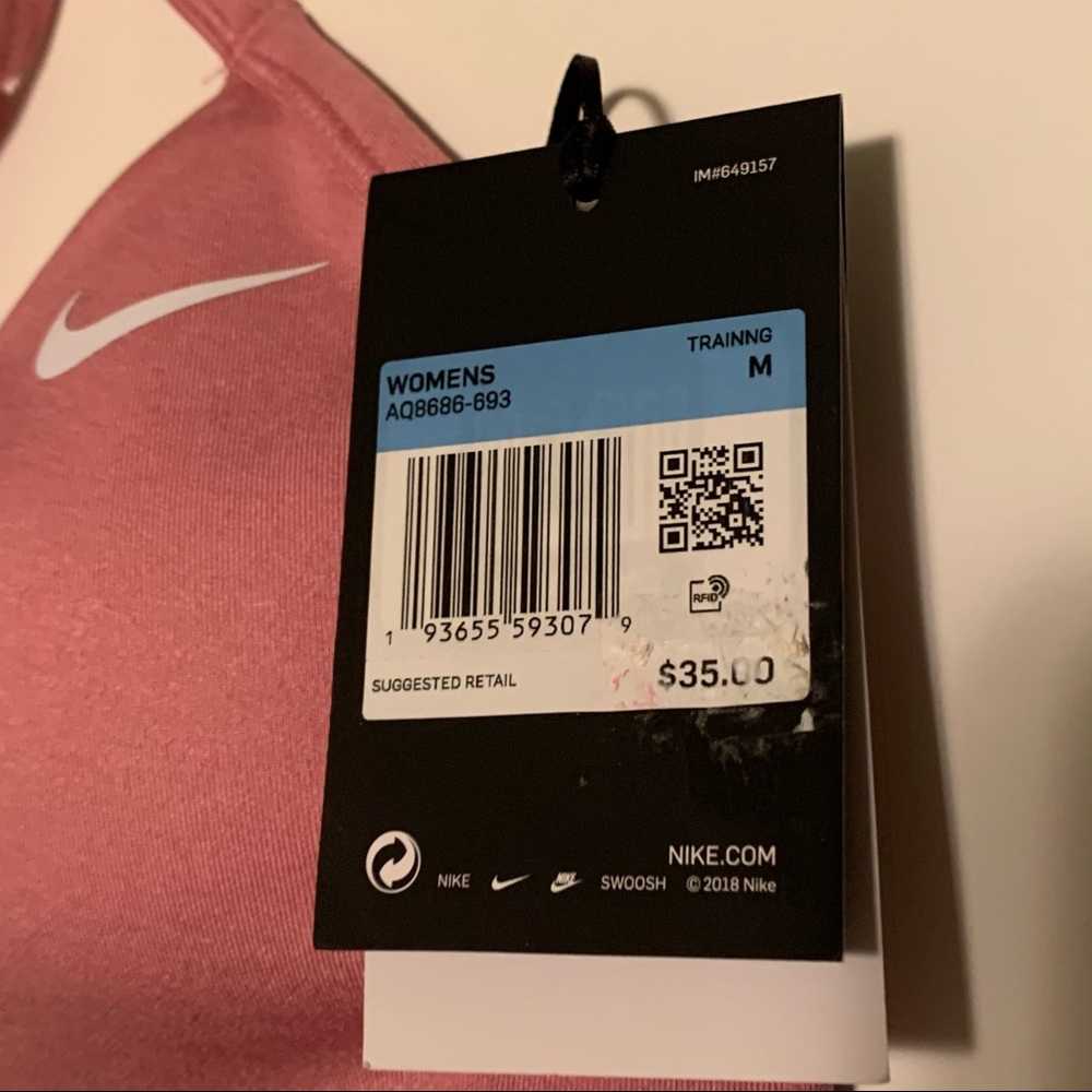 Nike favorites sports bra medium pink activewear - Picture 3 of 5